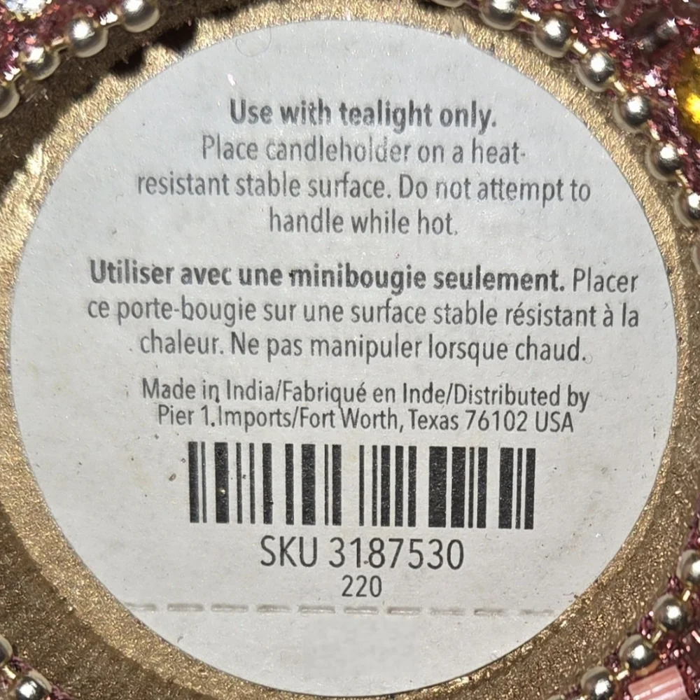 Pier 1 Imports Tea Light Flamingo Trio Set
